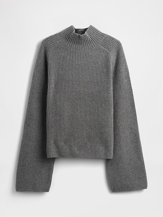 Image number 6 showing, CashSoft Shaker-Stitch Turtleneck Sweater