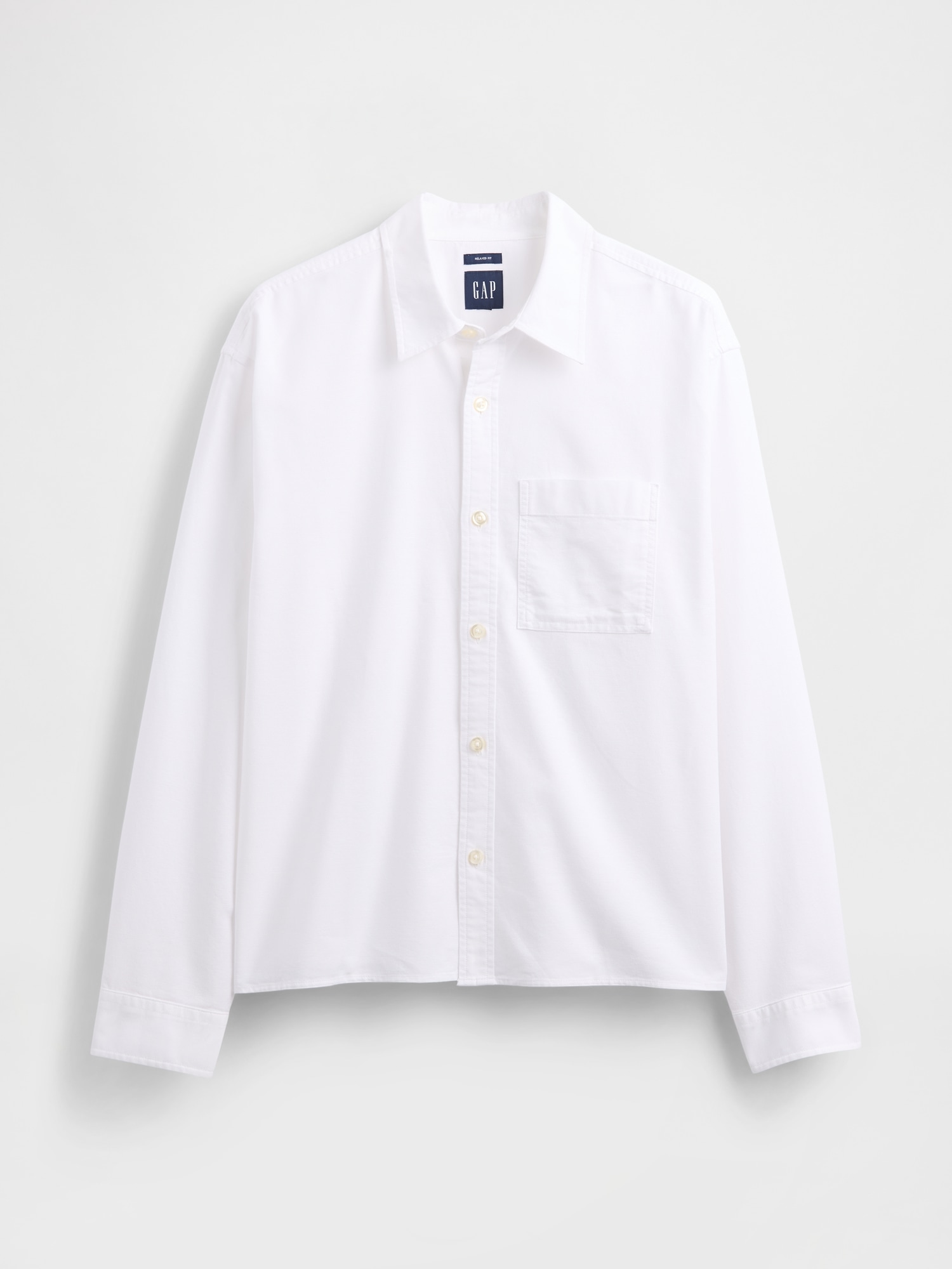 Relaxed Crop Oxford Shirt