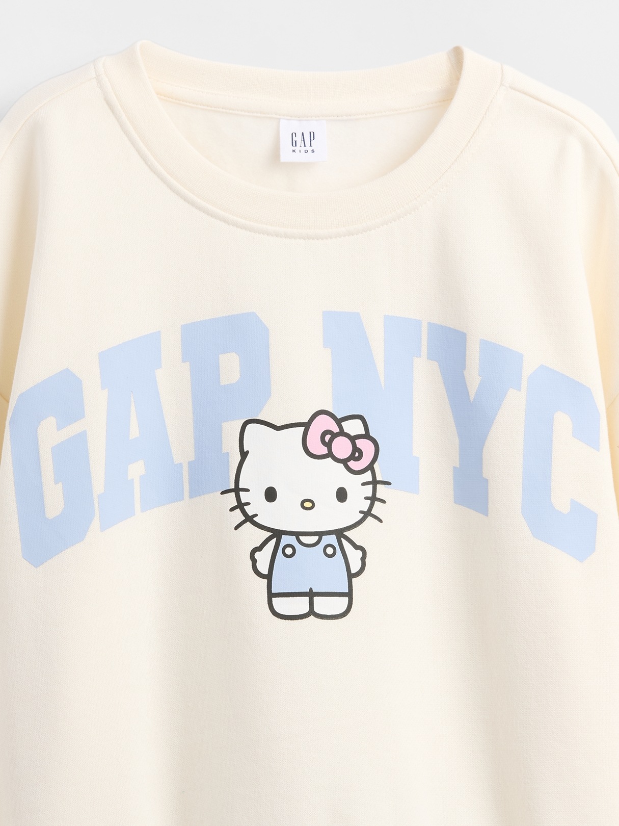 Детский свитшот Gap VintageSoft Hello Kitty Logo, цвет: Слоновая кость морозный — фото 5