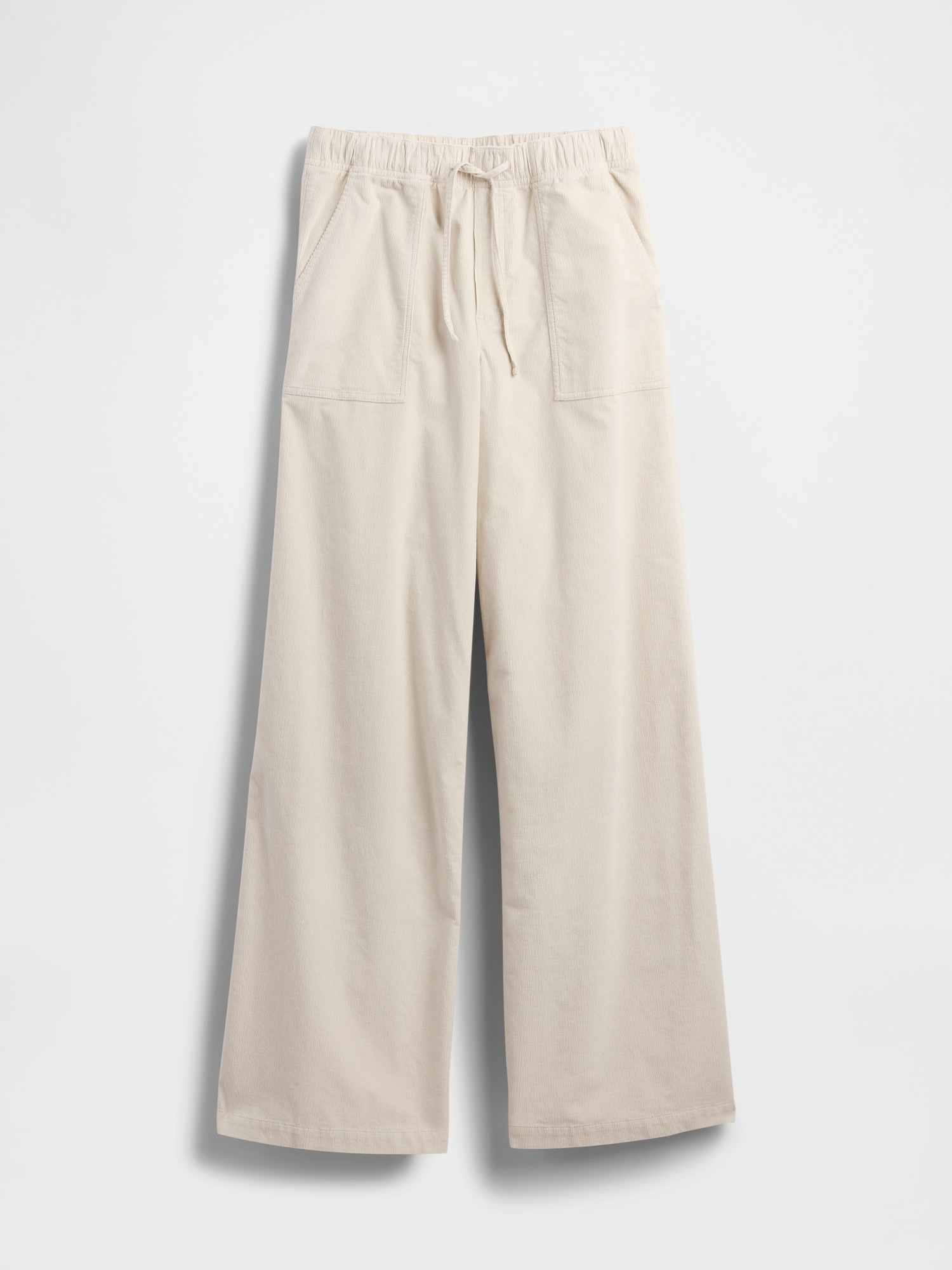 Женские брюки Gap Mid Rise Corduroy Baggy, цвет: Бежевый — фото 7