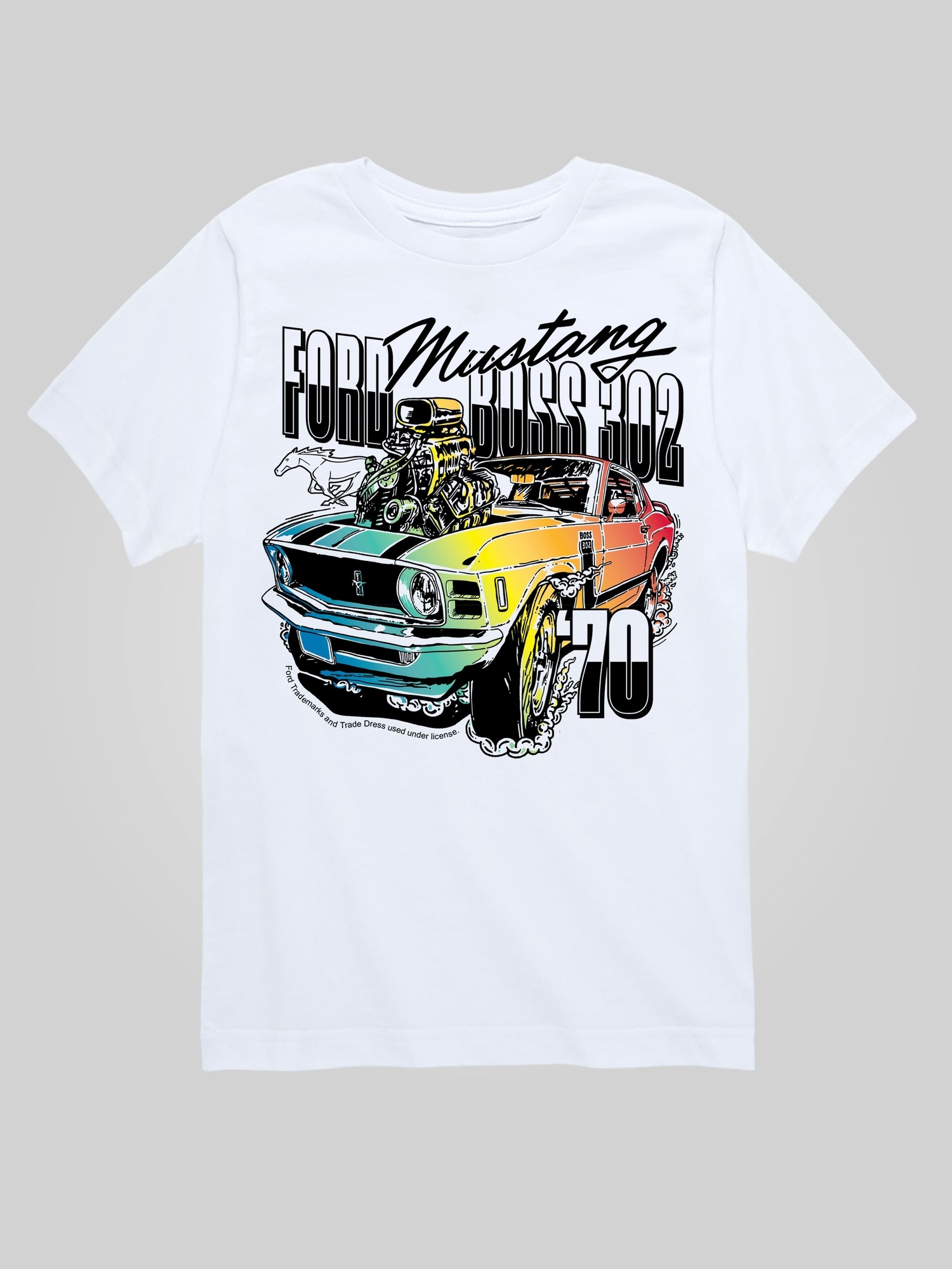 Gap Kids Ford 1970 Ford Mustang Rainbow Short Sleeve Graphic Tee