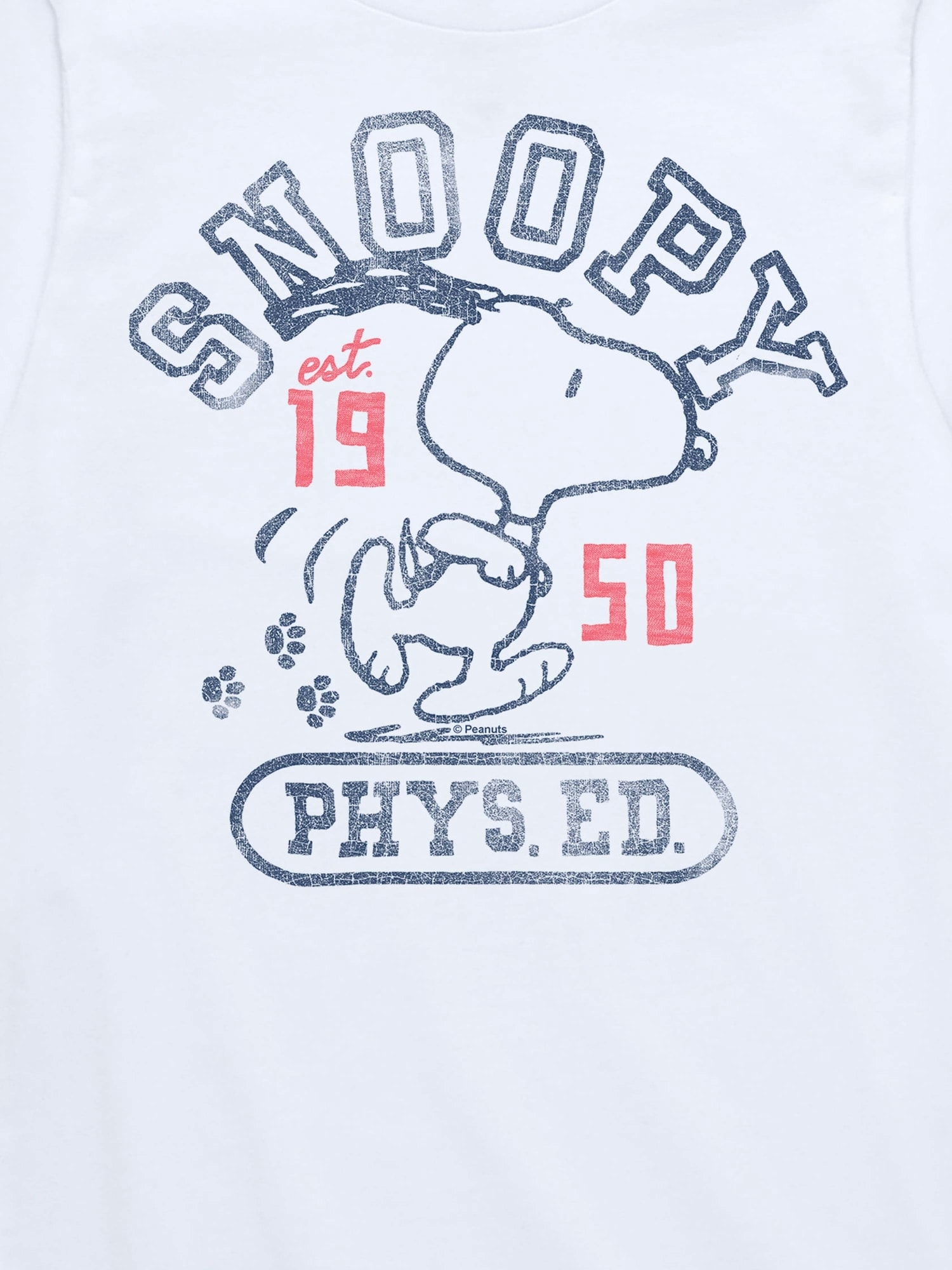 Kids Peanuts Snoopy Phys Ed Short Sleeve T-Shirt