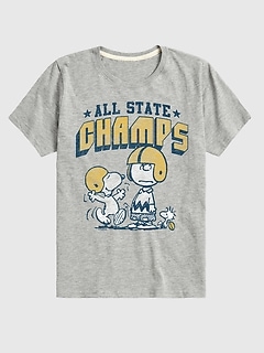 Kids Peanuts All State Champs Short Sleeve T-Shirt