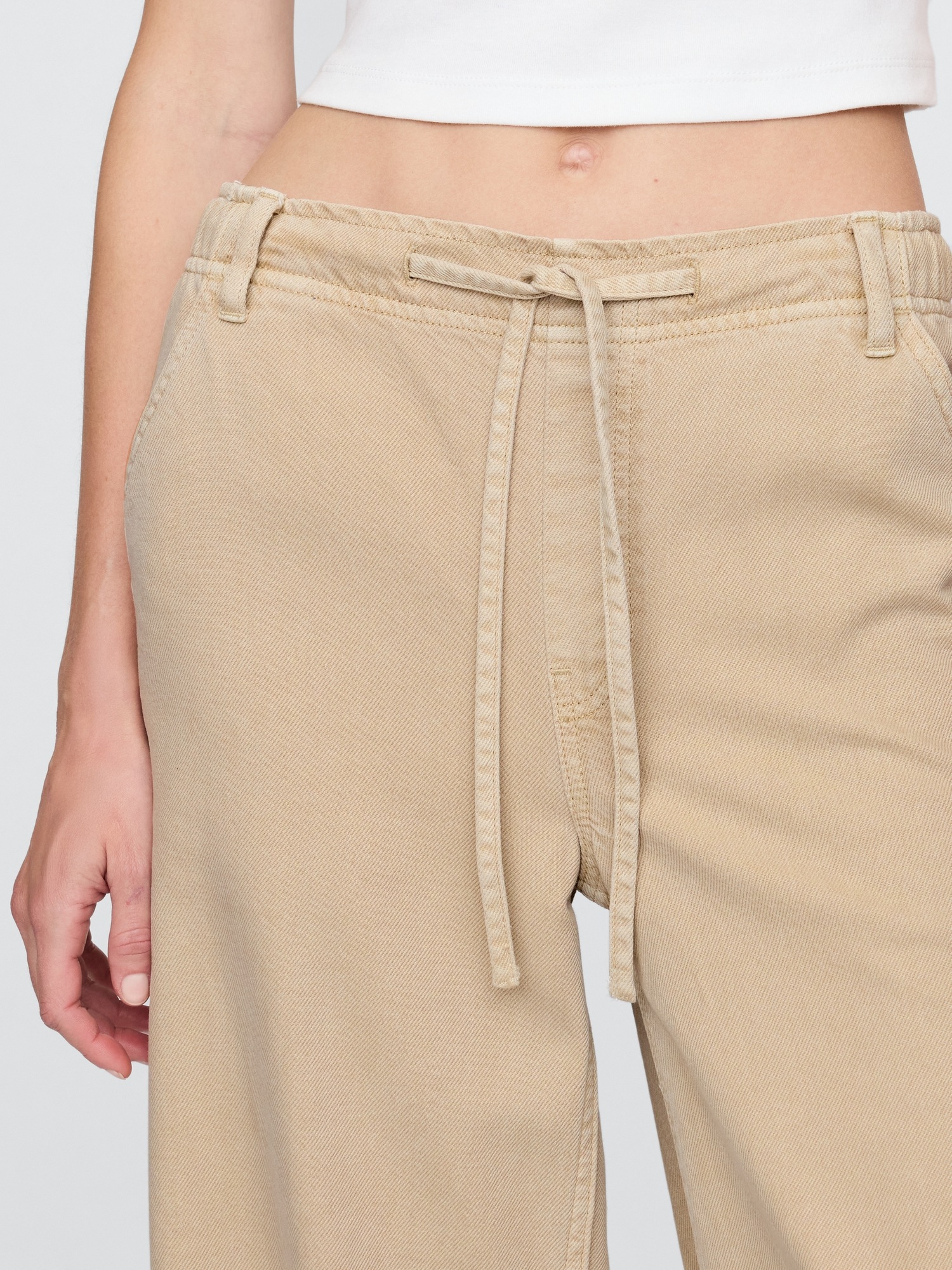 Женские джинсы Gap Mid Rise UltraSoft Pleated Easy Baggy Jeans — фото 6