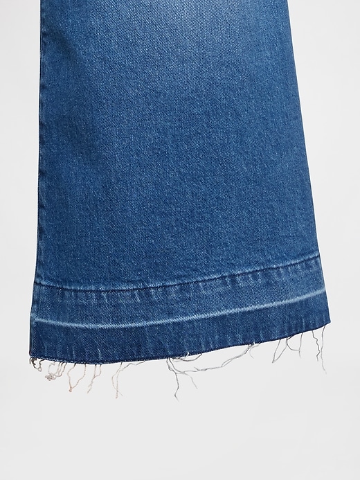 Image number 8 showing, High Rise Denim Culotte Jeans