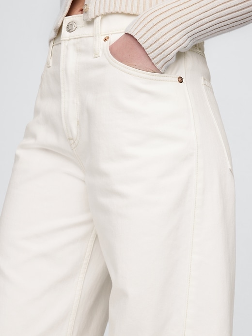 Image number 6 showing, High Rise Barrel Jeans