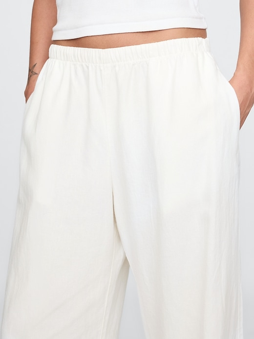 Image number 8 showing, Linen-Blend Easy Wide-Hem Pants