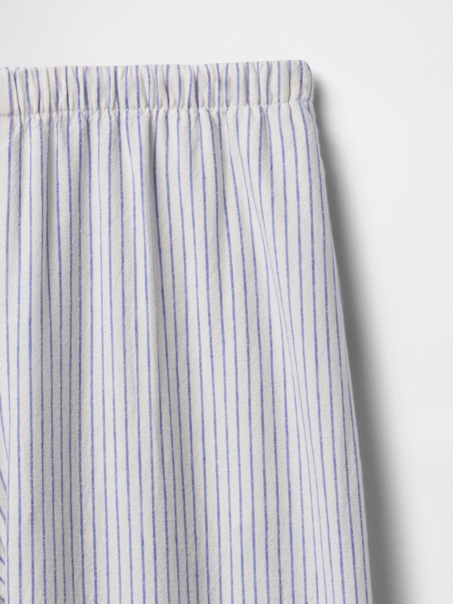 Linen-Blend Easy Wide-Hem Pants