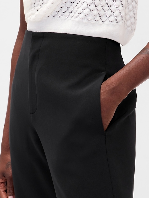 Image number 8 showing, High Rise Twill Straight Ankle Pants