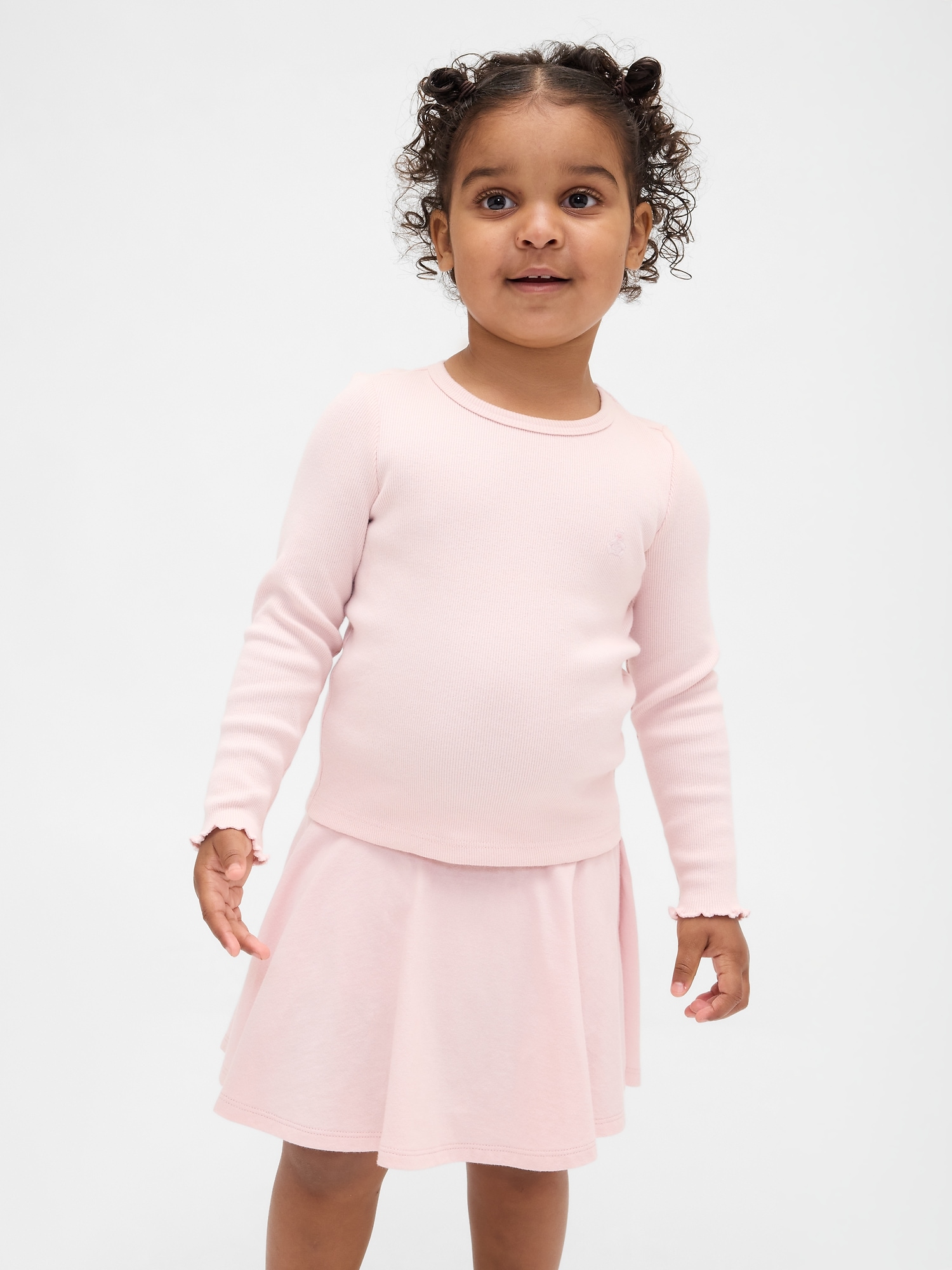 Baby & Toddler Mix & Match Rib T-Shirt - Misty Rose Pink