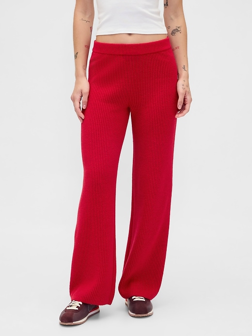 Image number 2 showing, CashSoft Shaker-Stitch Sweater Pants