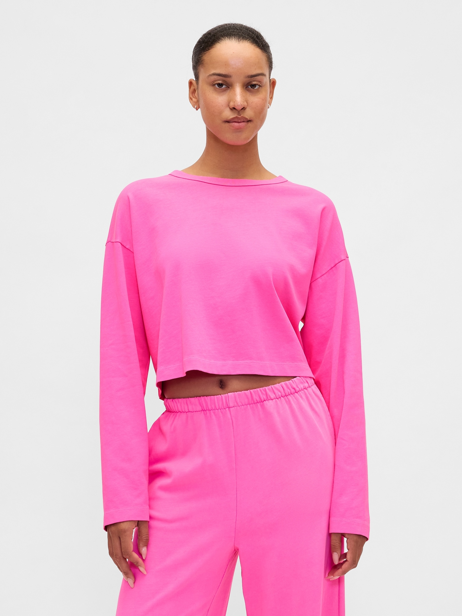 Heavyweight Crop T-Shirt - Standout Pink