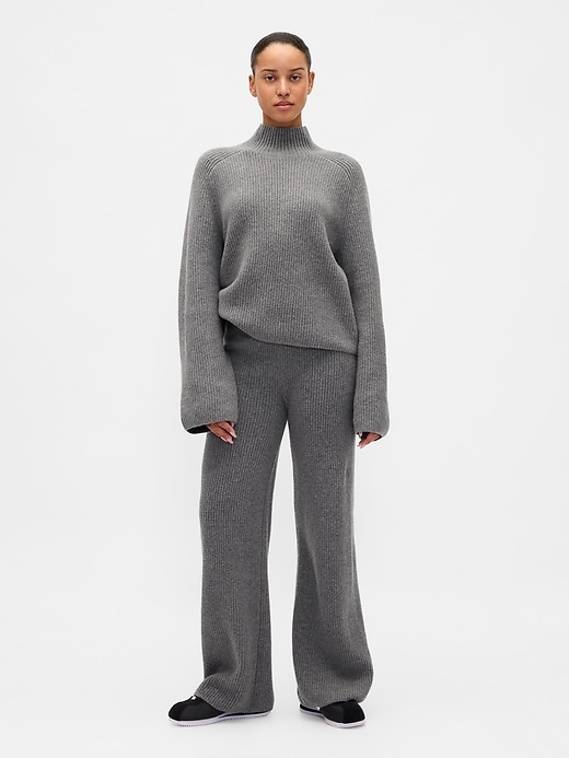 Image number 5 showing, CashSoft Shaker-Stitch Turtleneck Sweater