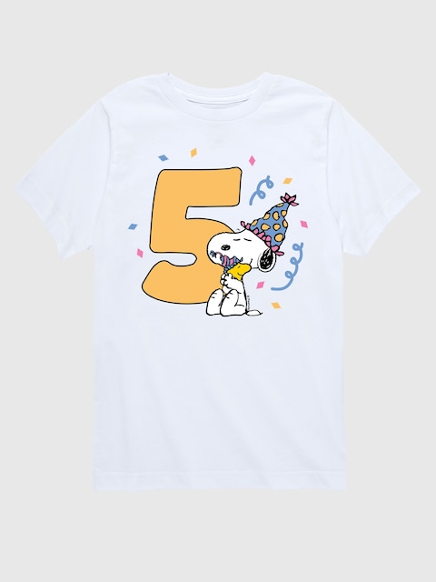 Toddler Peanuts 5th Birthday Short Sleeve Graphic T-Shirt