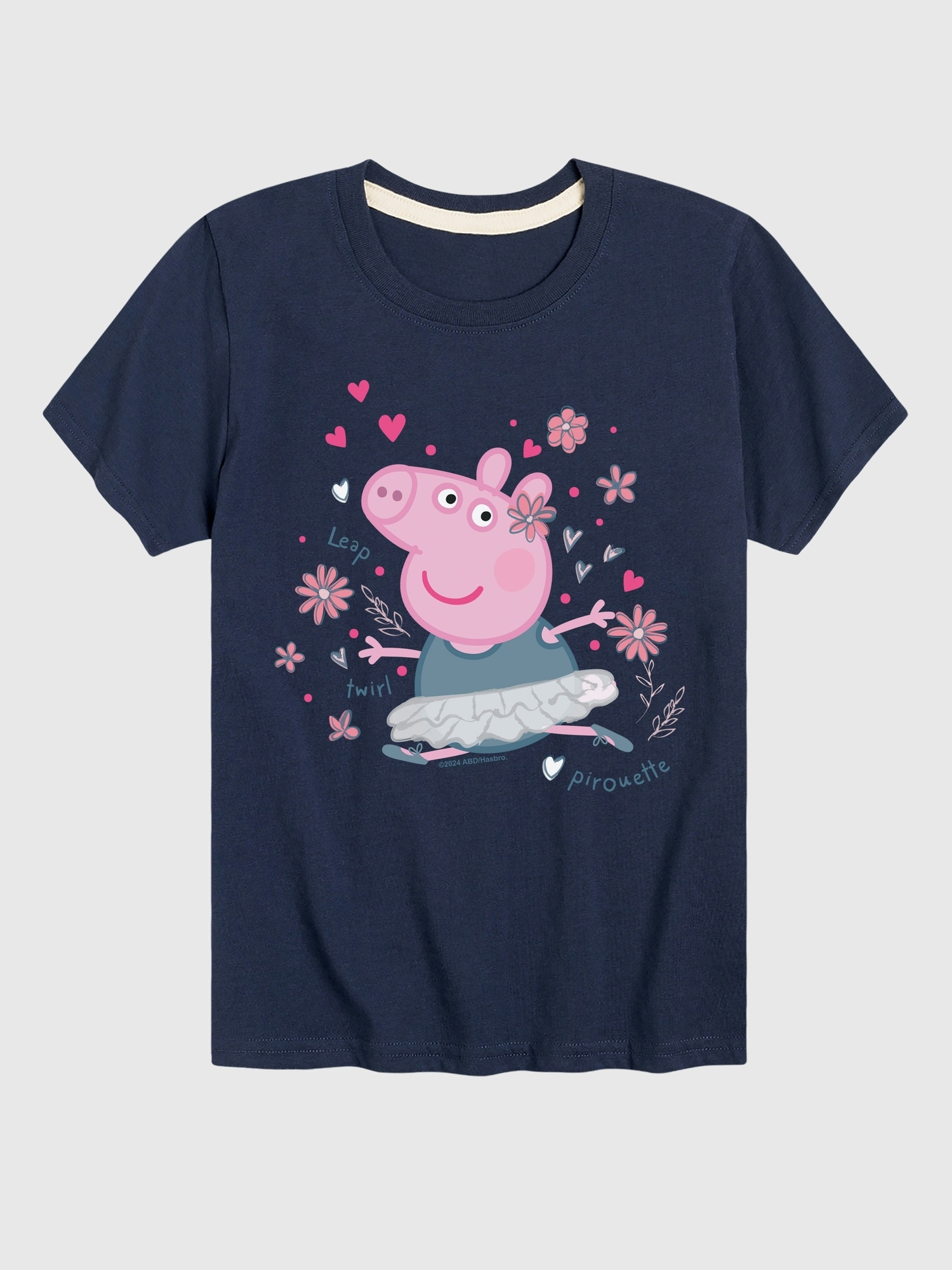 Toddler Peppa Pig Ballet Peppa Short Sleeve T-Shirt - Navy