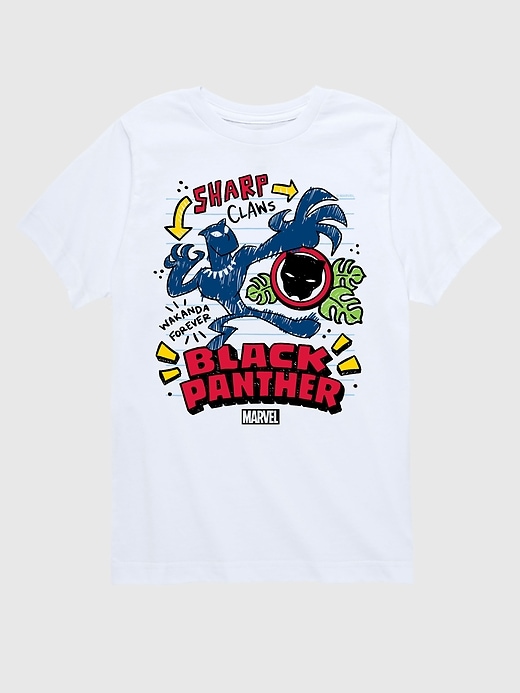 Image number 1 showing, Toddler Marvel Black Panther Doodle Short Sleeve Graphic Tee