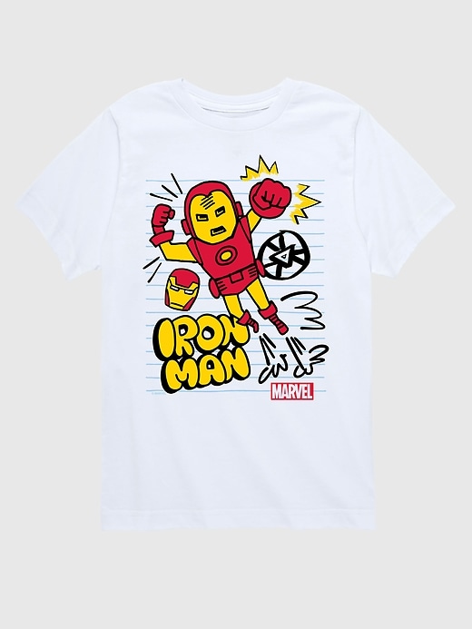 Image number 1 showing, Toddler Marvel Iron Man Doodle Short Sleeve Graphic Tee
