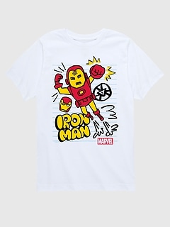 Toddler Marvel Iron Man Doodle Short Sleeve Graphic Tee