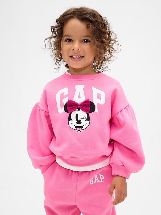 Image number 1 showing, Gap × Disney Baby & Toddler VintageSoft Logo Bubble Sweatshirt