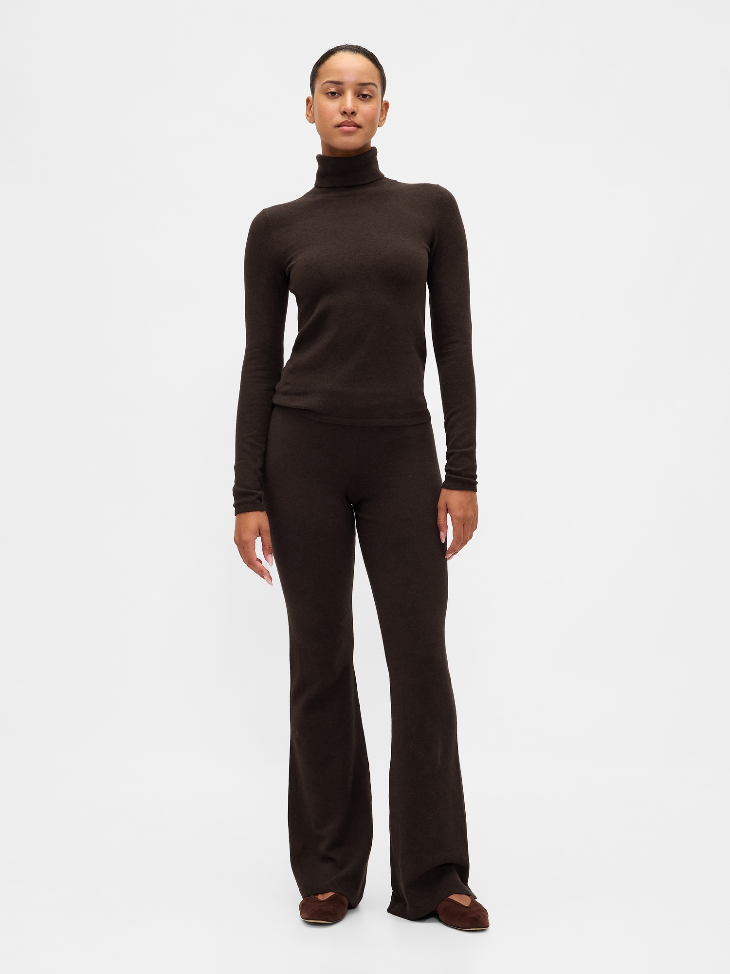 CashSoft Stretch Flare Pants - Terra Brown Heather