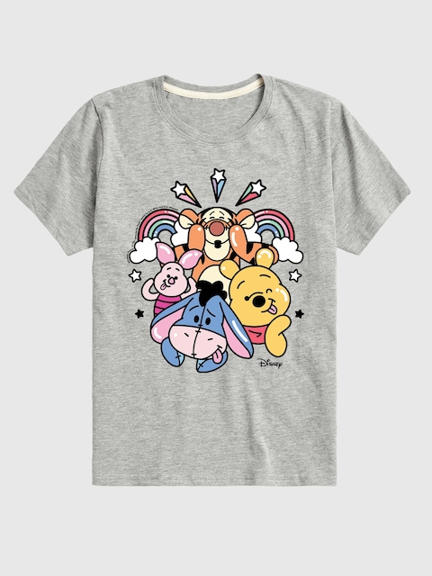 Toddler Winnie the Pooh and Friends Rainbow and Stars Short Sleeve Graphic Tee