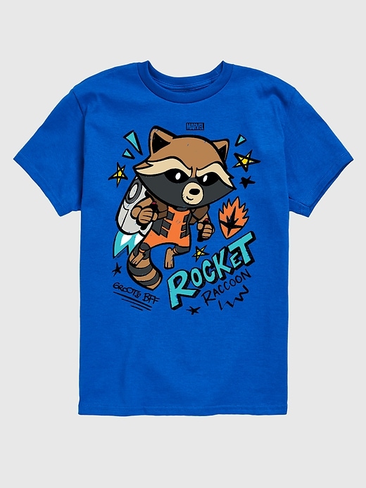 Image number 1 showing, Toddler Marvel Rocket Raccon Doodle Short Sleeve Graphic Tee