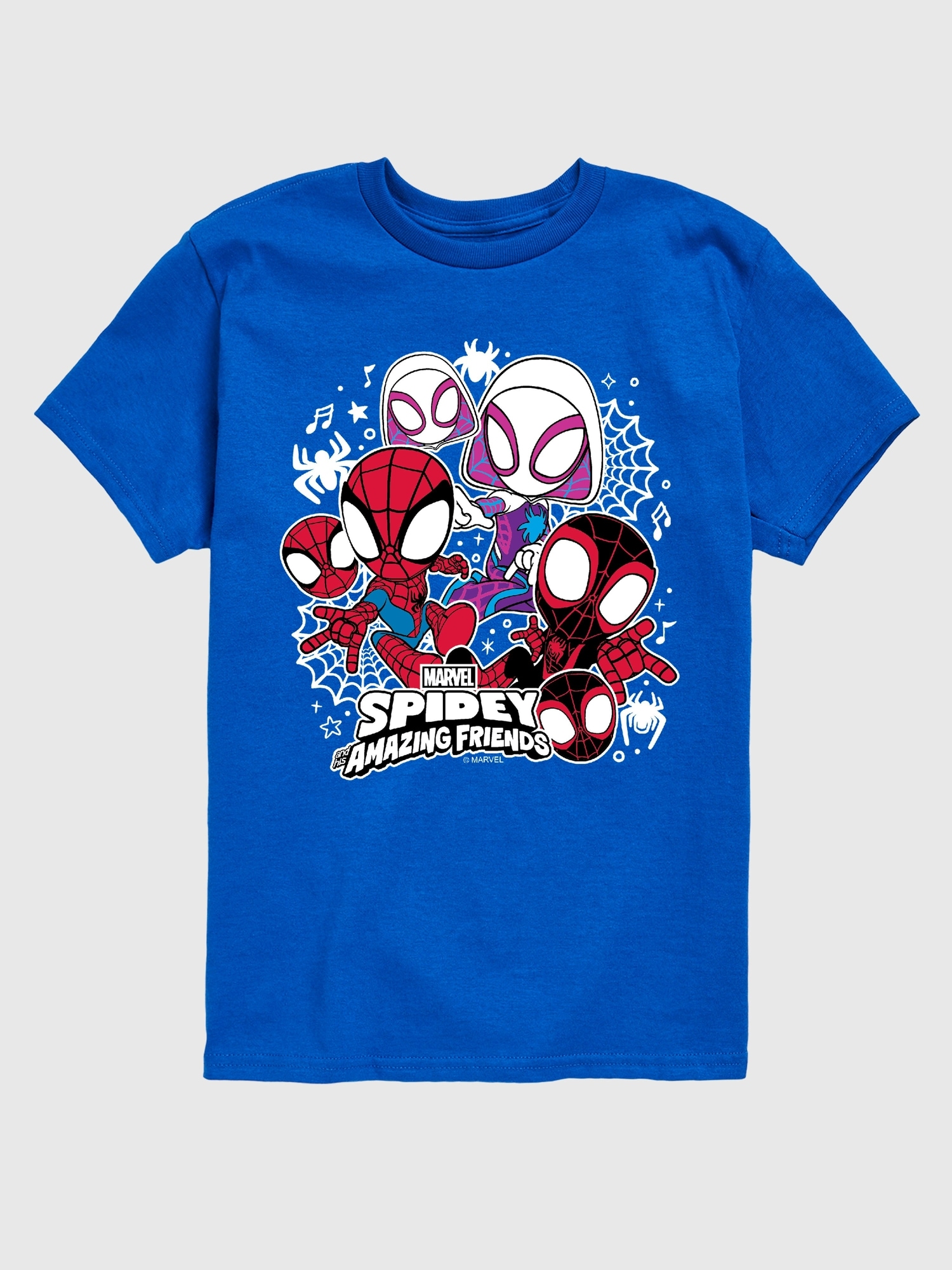 Toddler Marvel Spidey And Friends Short Sleeve Graphic Tee - Royal Blue