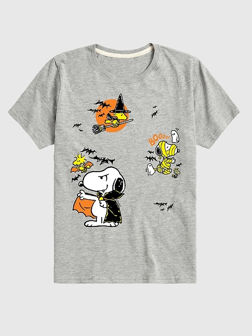 Image number 1 showing, Toddler Peanuts Halloween Snoopy And Woodstock Short Sleeve Tee