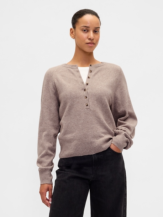 CashSoft Henley Sweater