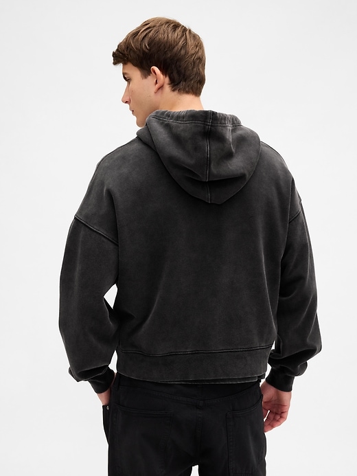 Image number 3 showing, Heavyweight Oversized Crop Zip Hoodie