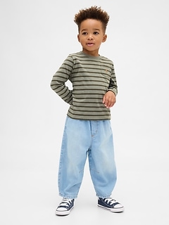 Baby & Toddler Pull-On Barrel Jeans