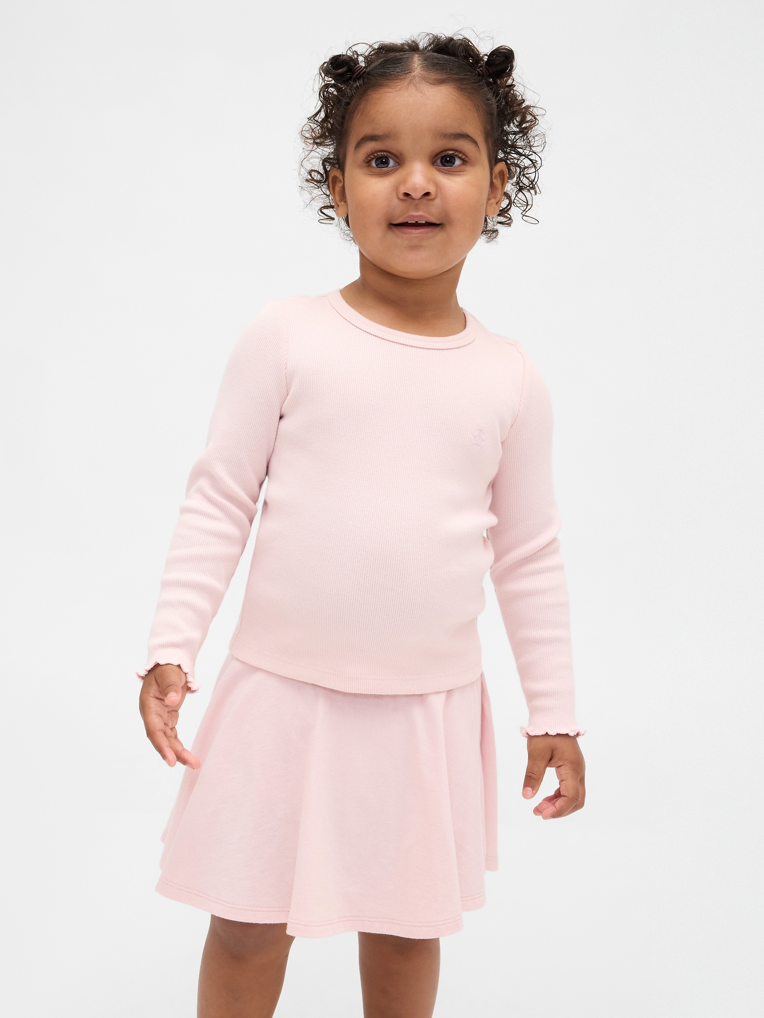 Baby & Toddler Mix & Match Rib T-Shirt - Misty Rose Pink