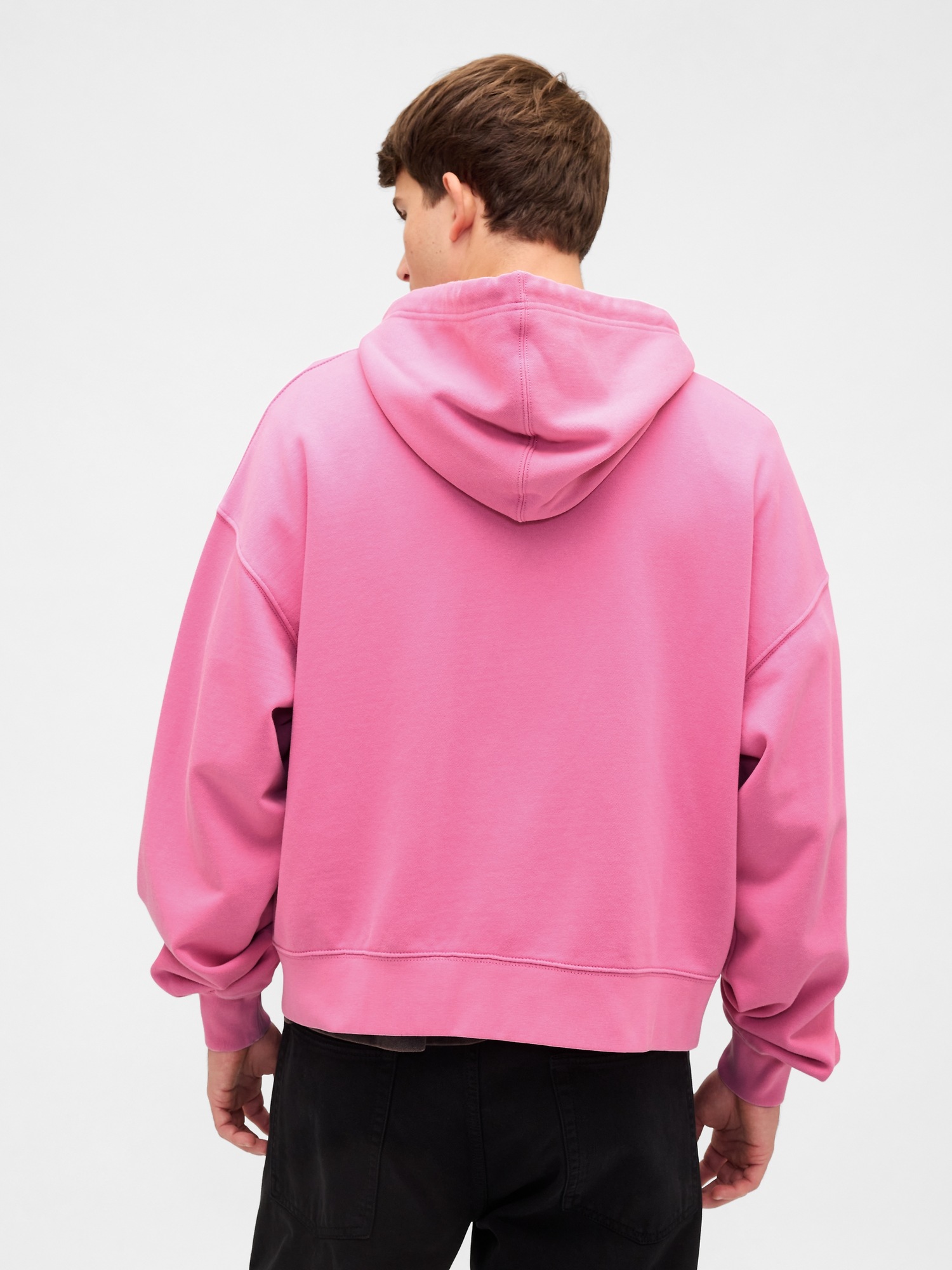 Мужские худи Gap Adult Heavyweight Oversized Crop Zip — фото 3