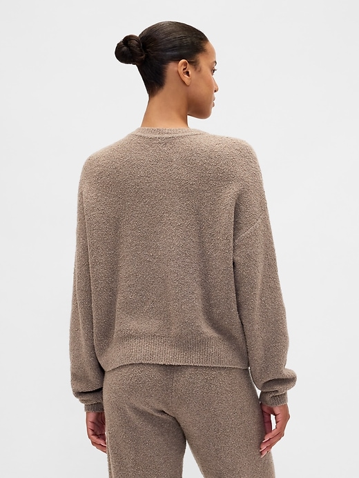 Image number 3 showing, CashSoft Boucle Relaxed Crewneck Top