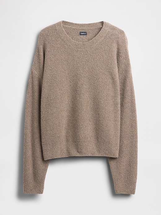 Image number 5 showing, CashSoft Boucle Relaxed Crewneck Top