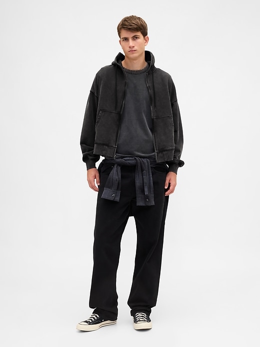 Image number 2 showing, Heavyweight Oversized Crop Zip Hoodie