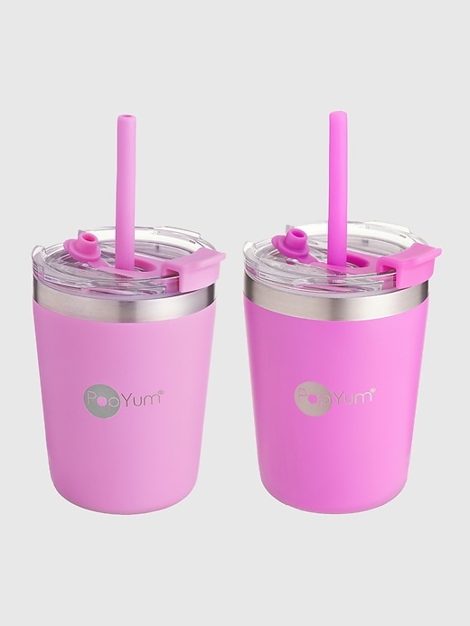 Image number 1 showing, PopYum Kids Insulated Stainless Steel Cup 2-Pack