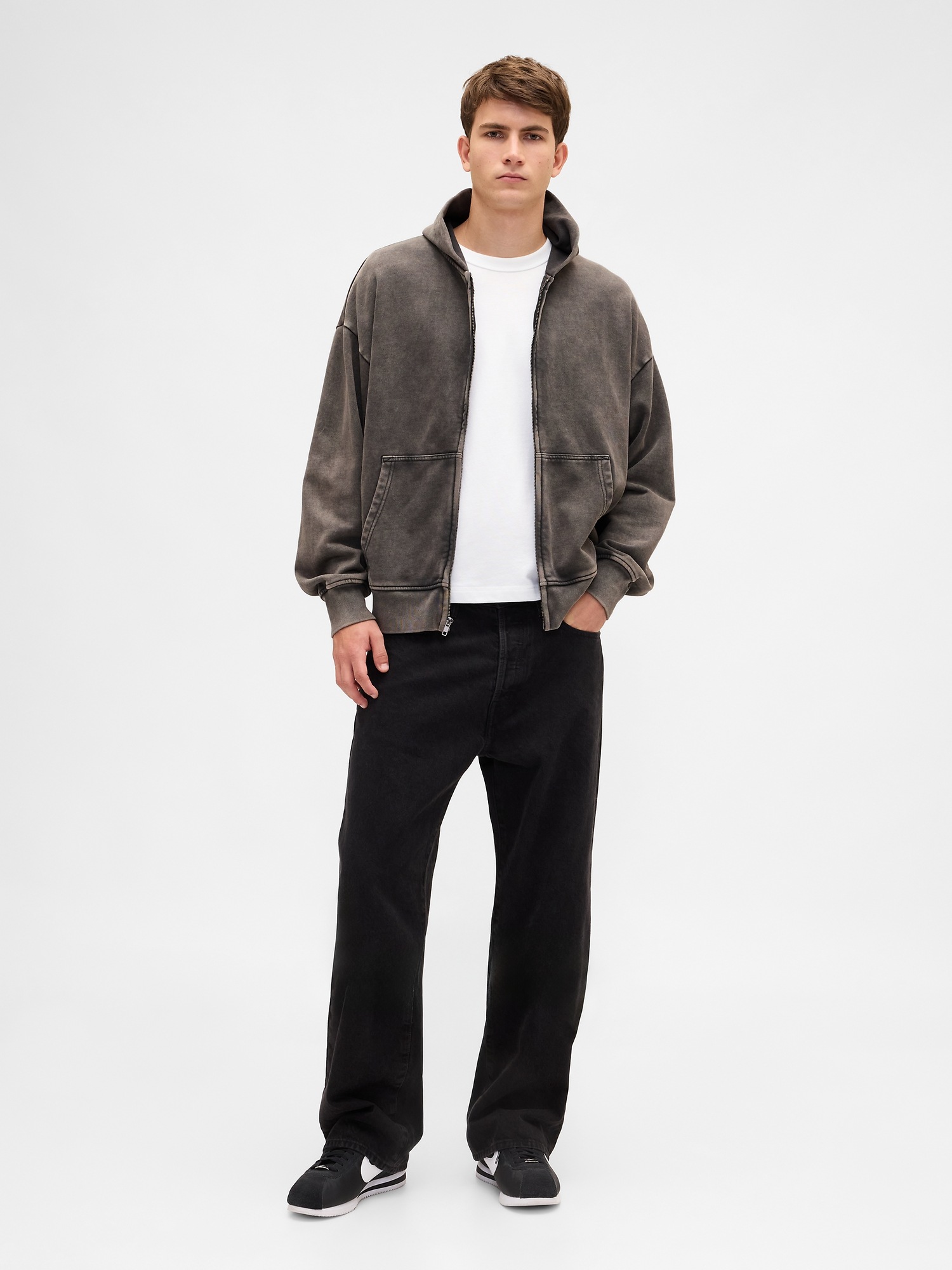 Мужские худи Gap Adult Heavyweight Oversized Zip — фото 2