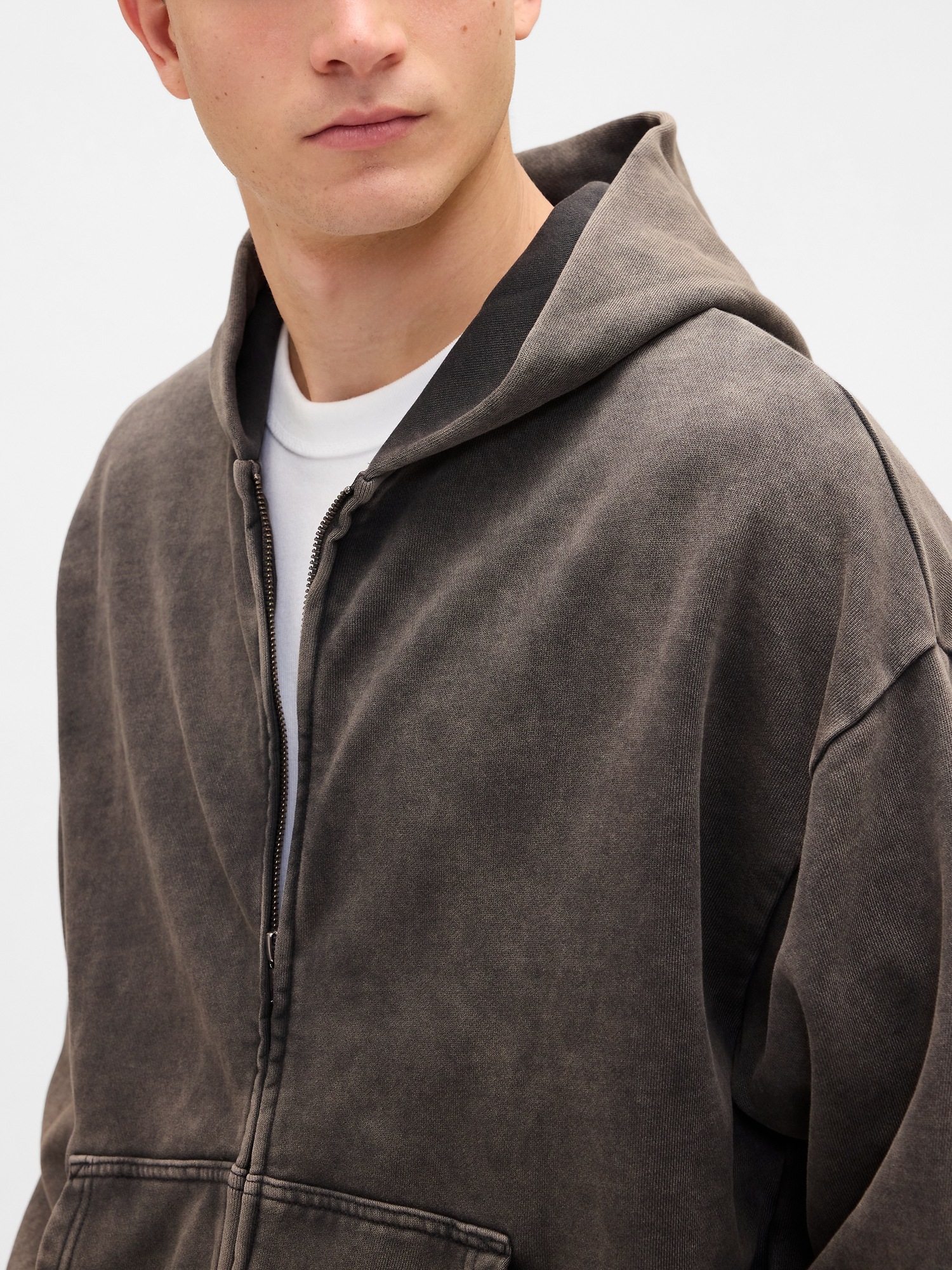 Мужские худи Gap Adult Heavyweight Oversized Zip — фото 4