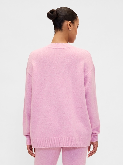 Image number 3 showing, CashSoft Oversized V-Neck Sweater