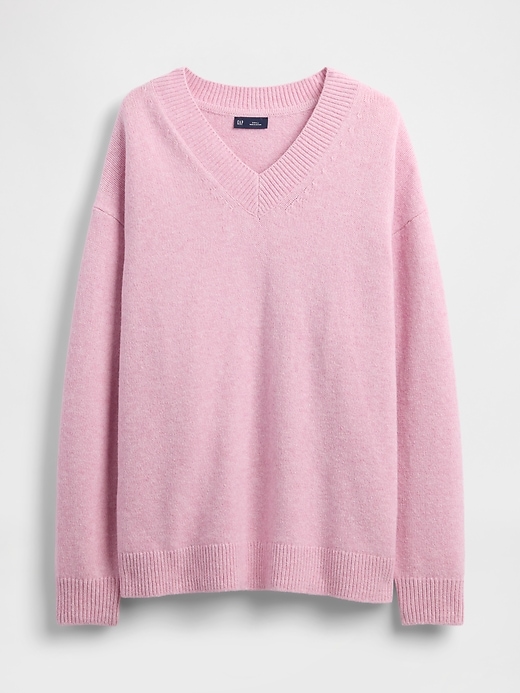 Image number 6 showing, CashSoft Oversized V-Neck Sweater