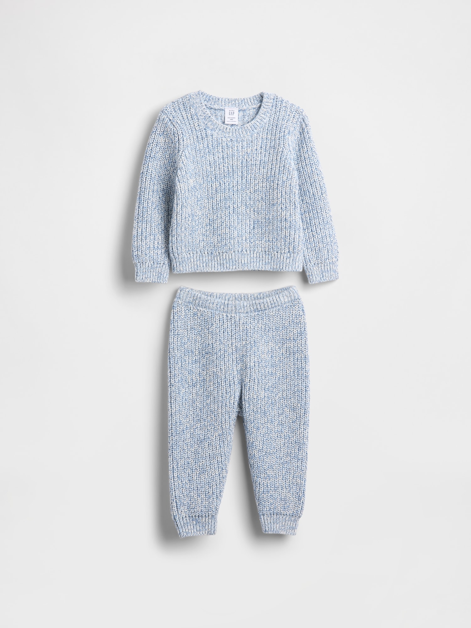 Gap Kids' Baby Marled Sweater Outfit Set In Blue