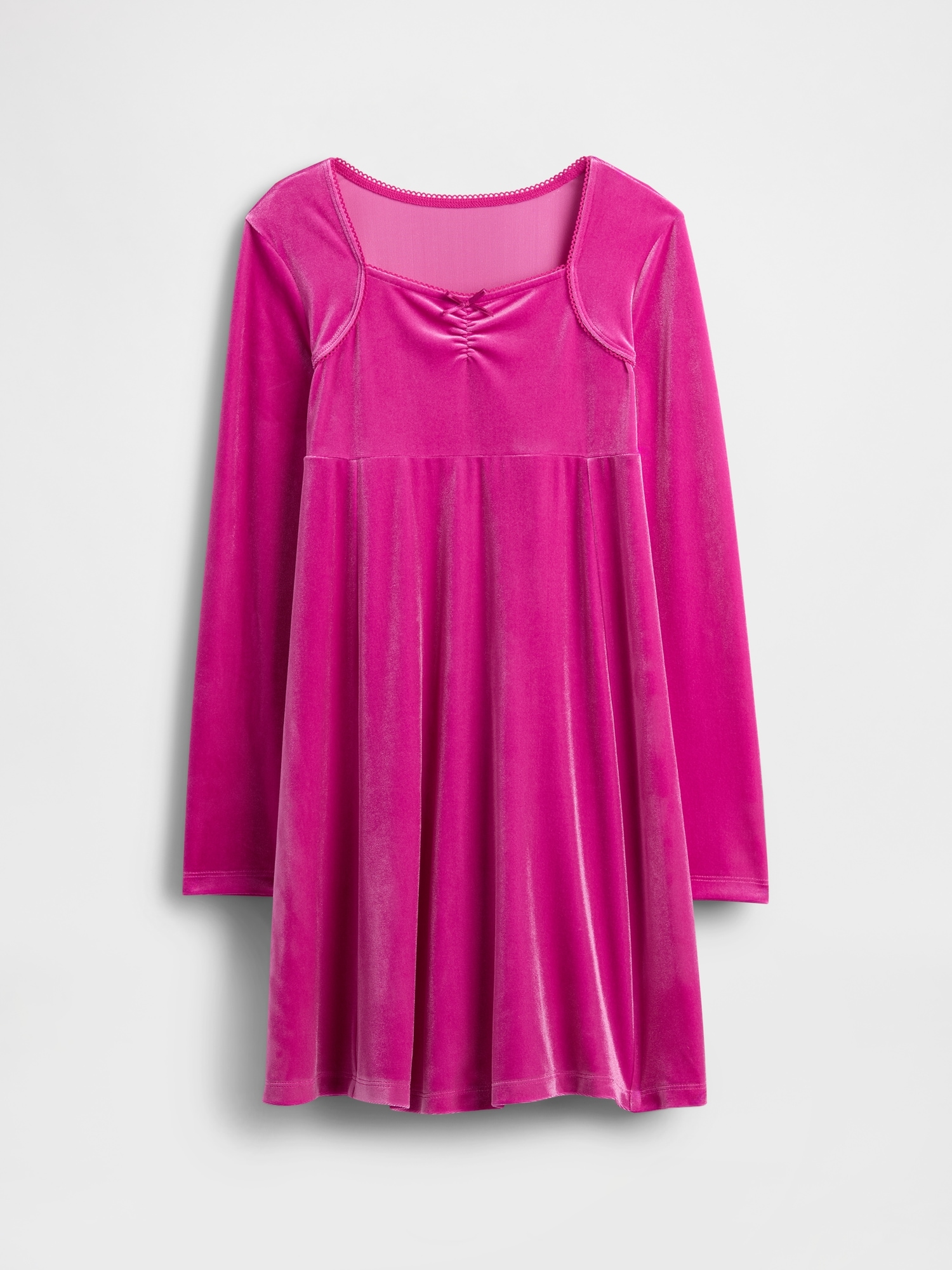 Kids Velvet Empire Waist Dress