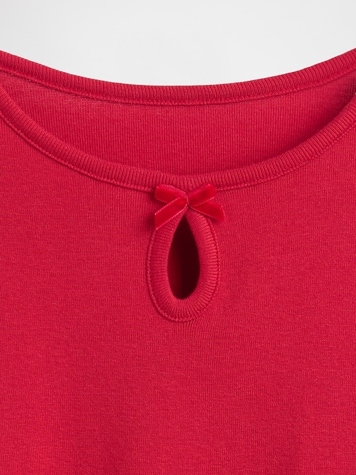 Image number 4 showing, Kids Keyhole Bow Fitted T-Shirt