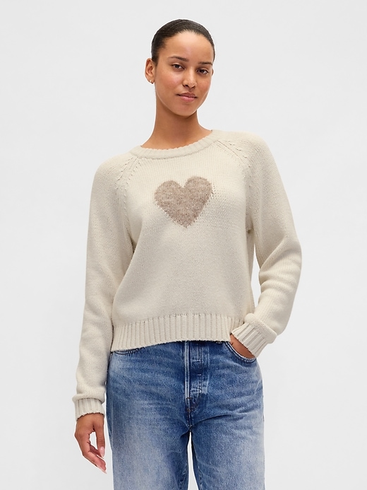 Image number 1 showing, Relaxed Raglan Crewneck Sweater