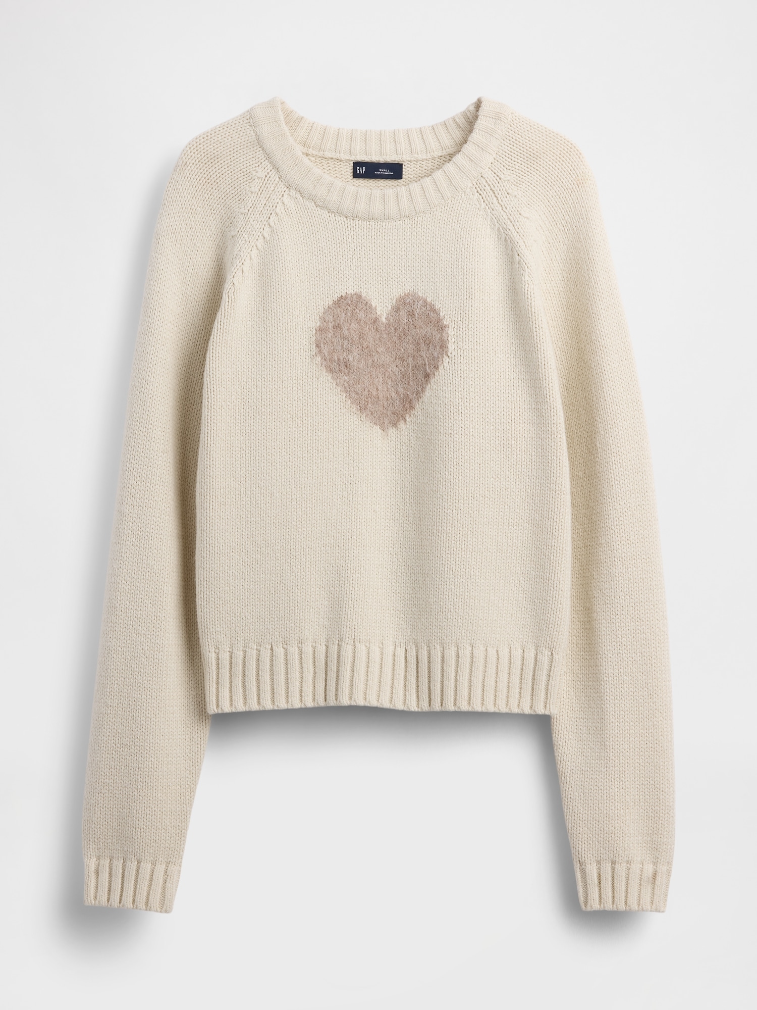 Cotton-Blend Raglan Crewneck Sweater