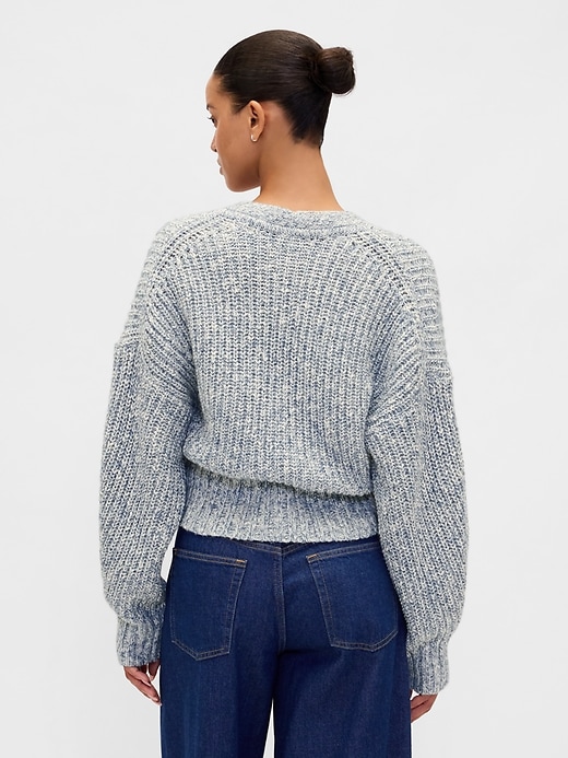 Image number 3 showing, Cotton-Blend Crop Cardigan Sweater