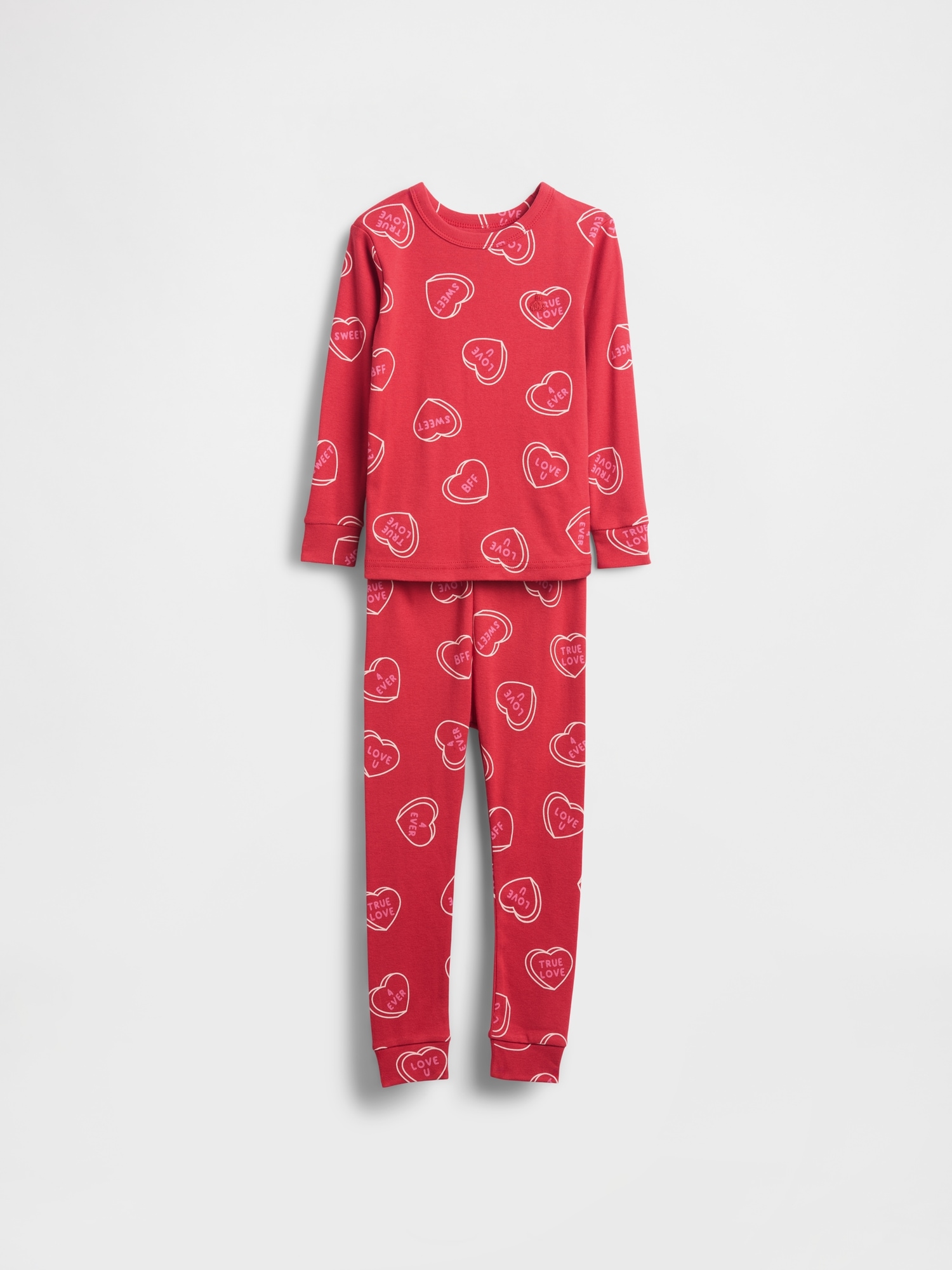 Gap Baby & Toddler Organic Brushed Cotton Pj Set In Red