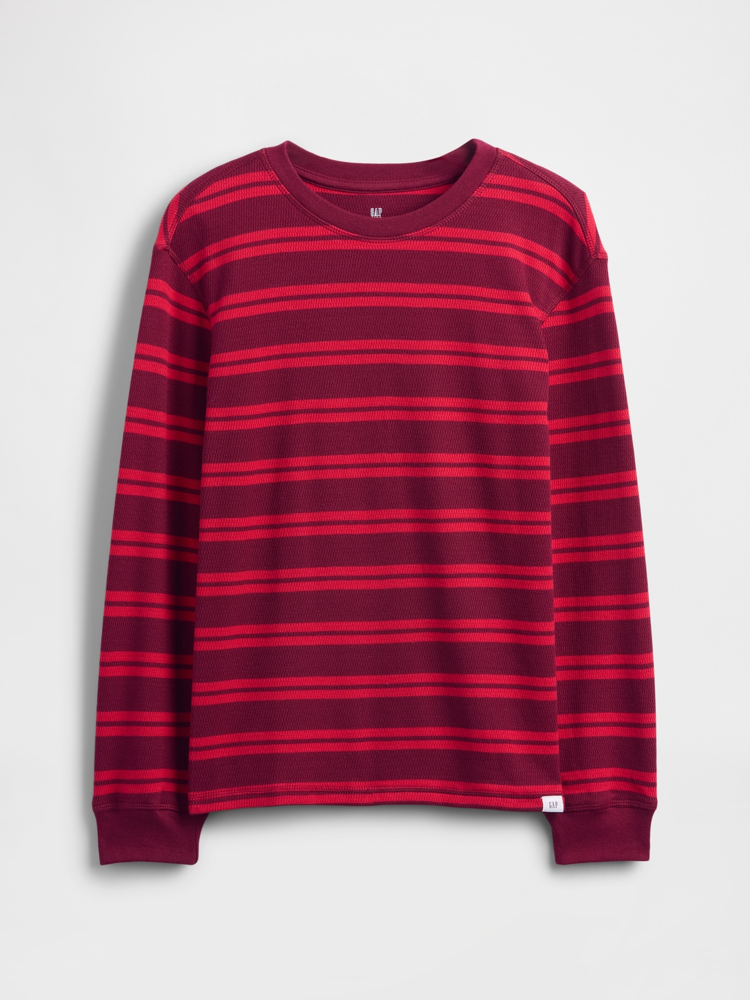 Kids Waffle T-Shirt - Red Stripes