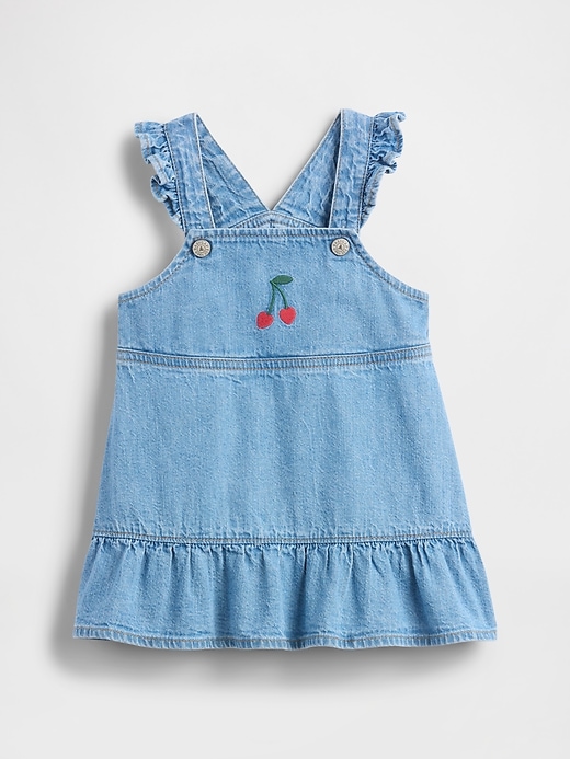 Image number 1 showing, Baby Denim Cherry Dress Set
